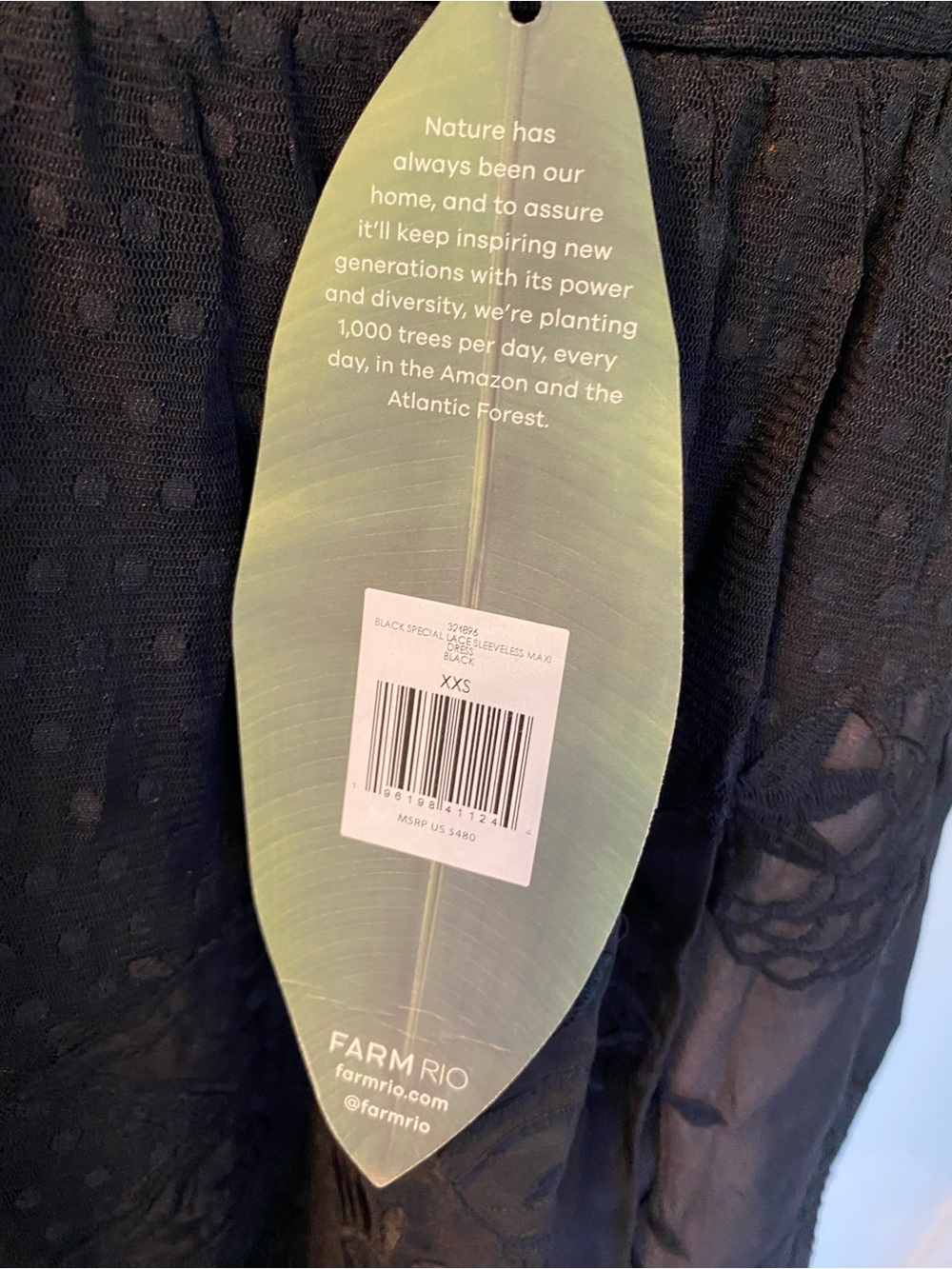 NWT Farm Rio Special Lace Sleeveless Maxi Dress Size XXS - Picture 5 of 13